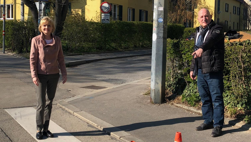 Schutzweg Elisabethallee-Klimtgasse wird sicherer!