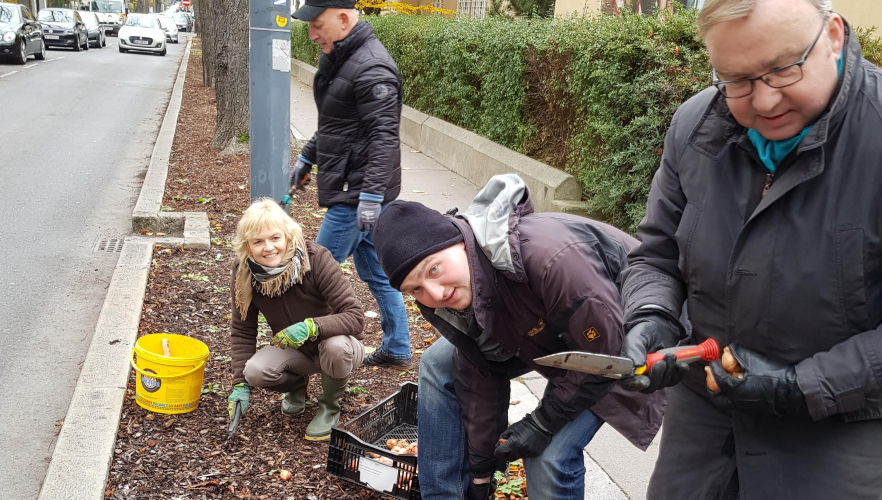 Blühendes Hietzing – Bezirksräte garteln selber!