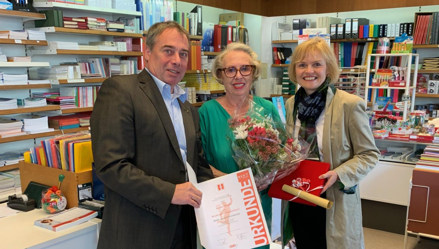 Monika Podboj feiert Ihr 50-jähriges Firmenjubiläum