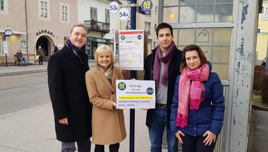 ASTax N54 fährt jetzt bis zum Wolfrathplatz