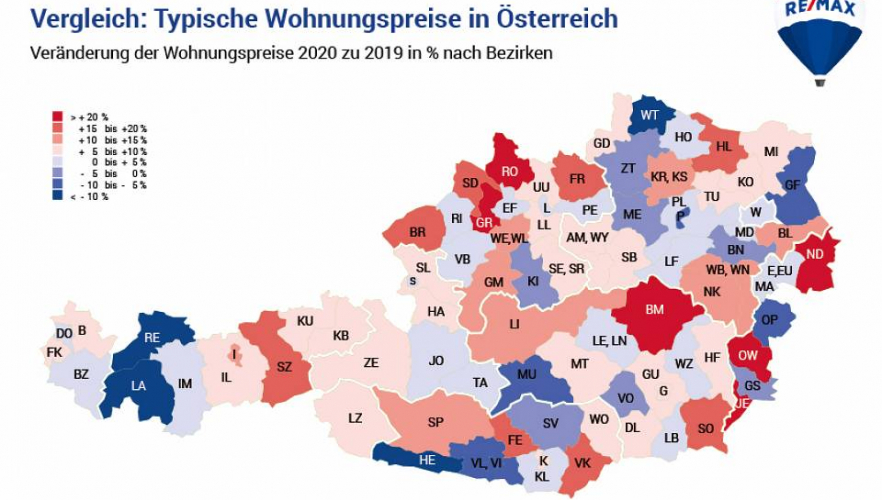 Anzahl der Wohnungsverkäufe 2020 minimal gestiegen